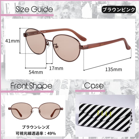 ELLE UVカットサングラス レディース サングラス EL25843E