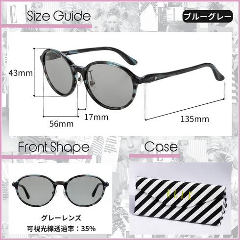 ELLE UVカットサングラス レディース サングラス EL25844E