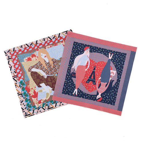 ELLE かわいいグラフィックのメガネ拭き 2枚セット EL330LC