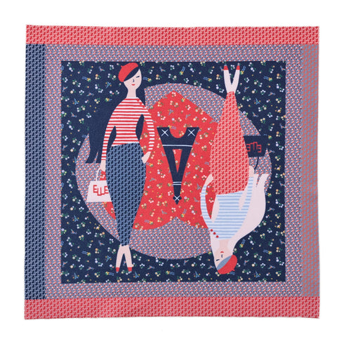 ELLE かわいいグラフィックのメガネ拭き 2枚セット EL330LC