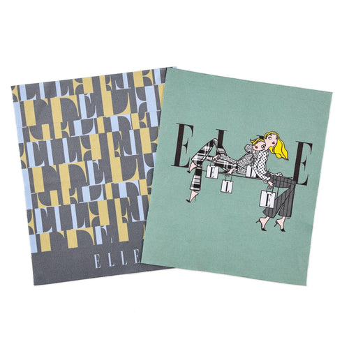 ELLE かわいいグラフィックのメガネ拭き 2枚セット EL331LC