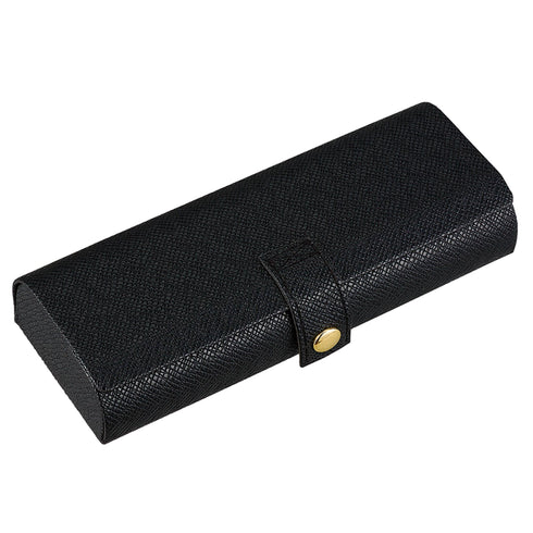 磁石不使用の箱型ボタンタイプの軽いメガネケース SH462