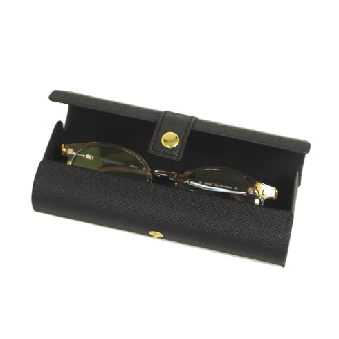 磁石不使用の箱型ボタンタイプの軽いメガネケース SH462