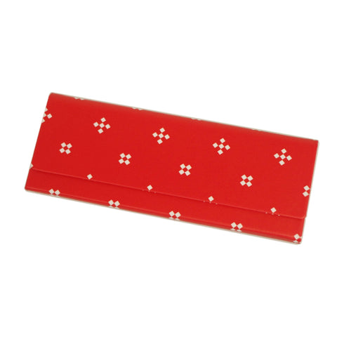 折りたたみで頑丈なメガネケース レッド SH463