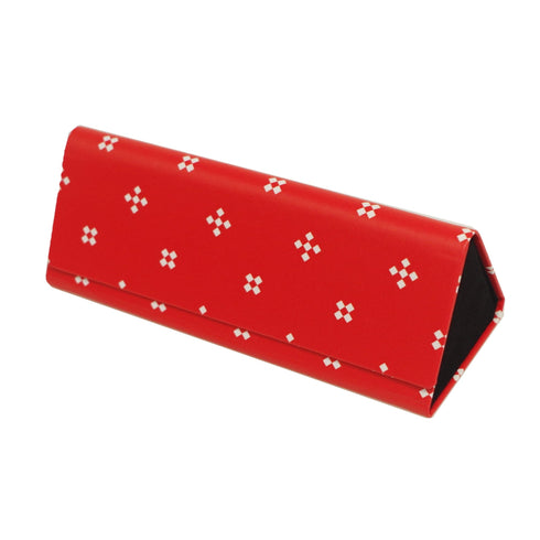 折りたたみで頑丈なメガネケース レッド SH463