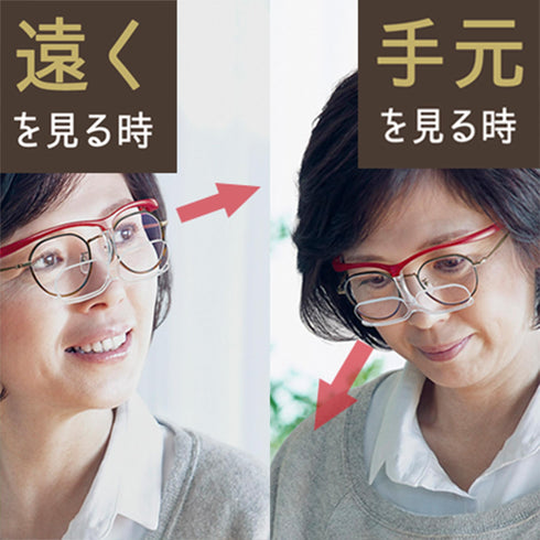 遠くが見やすく手元をハッキリ!! メガネ型ルーペ ダブルルーペ CW20