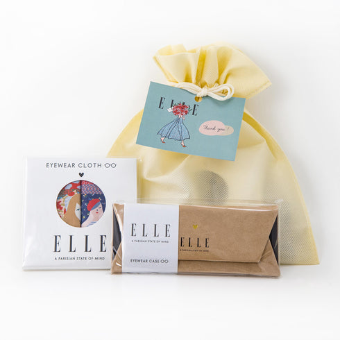 ELLE ギフトセット メガネケース+メガネ拭き2枚セット EL320GF
