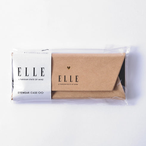 ELLE 折りたたみメガネケース ベージュ パッケージ