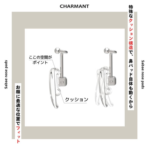 鯖江のメガネ工場が考えた跡がつきにくい鼻パッド ZZ91621